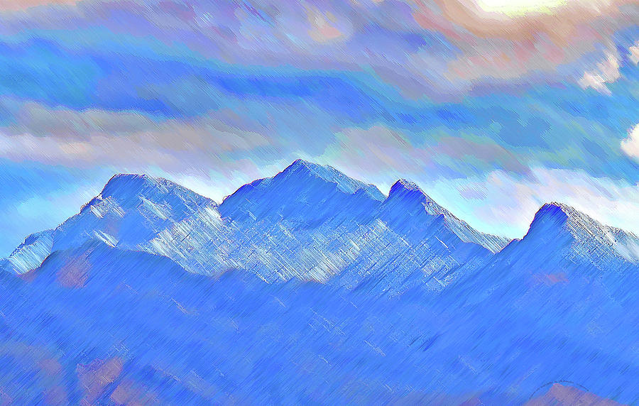 White Mt Rainbow Digital Art by Carl Deaville