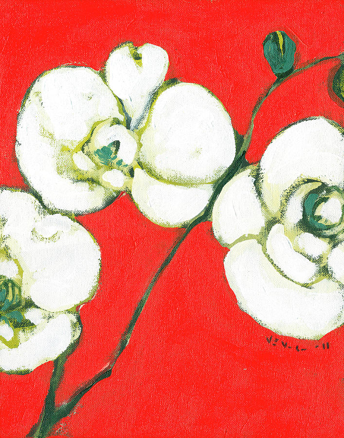 Asian Painting - White Orchid by Jennifer Lommers