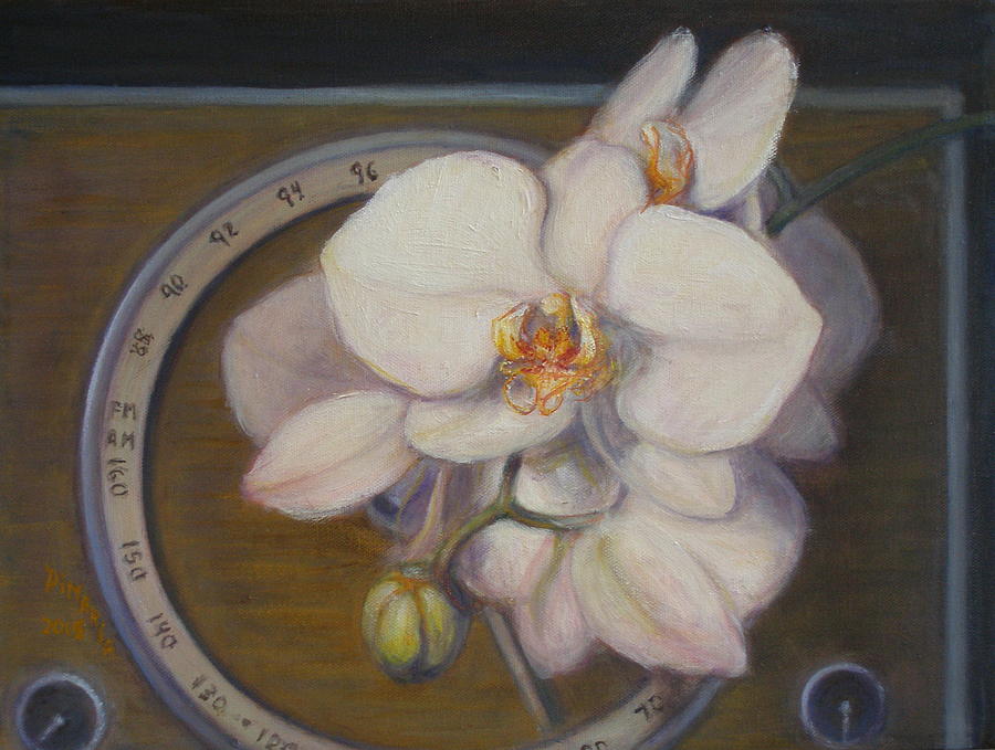 Still Life Painting - White Orchids by Donelli  DiMaria
