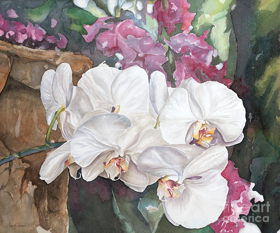 White Orchids Painting
