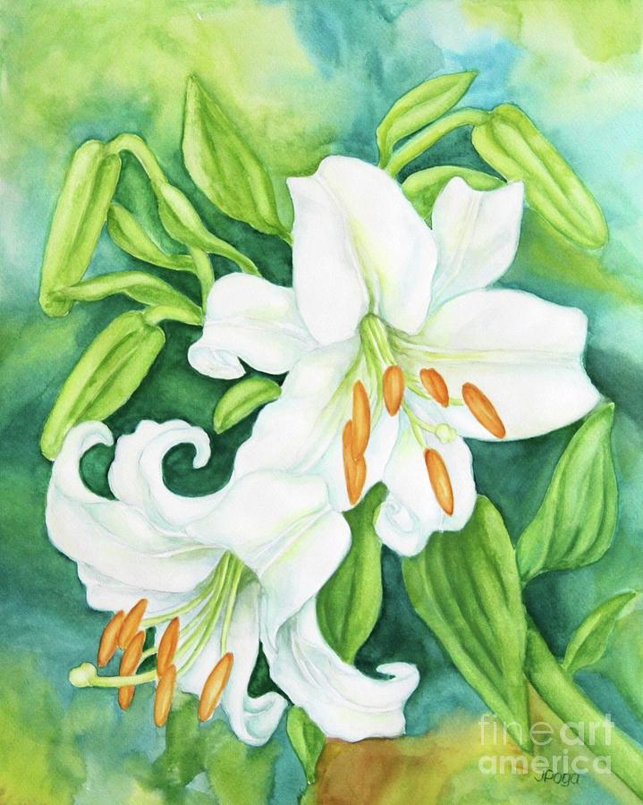White oriental lilies by Inese Poga White oriental lilies by Inese Poga