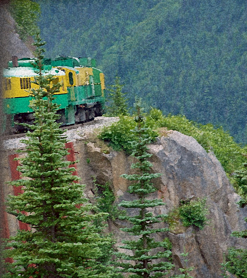 White Pass Train Alaska - Canada Photograph by Carol Eliassen