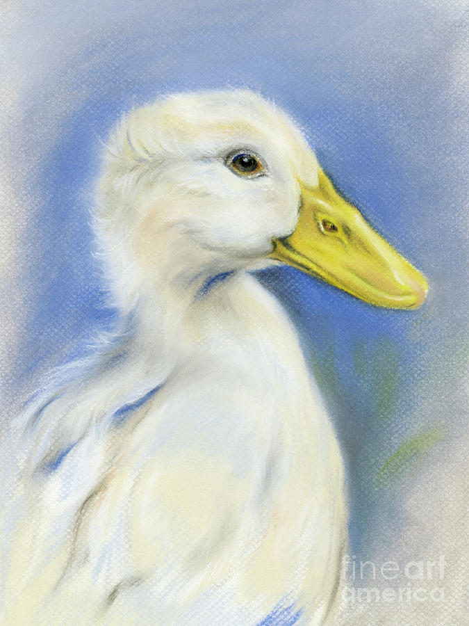 White Pekin Duck Painting by MM Anderson