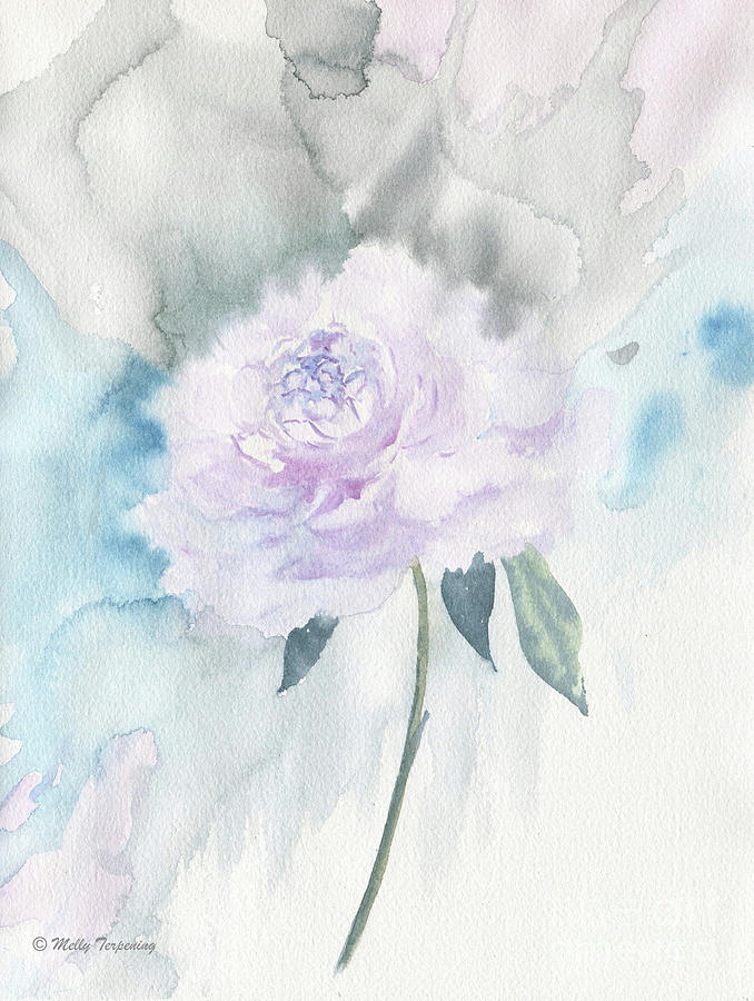 Spring Painting - White Peony by Melly Terpening