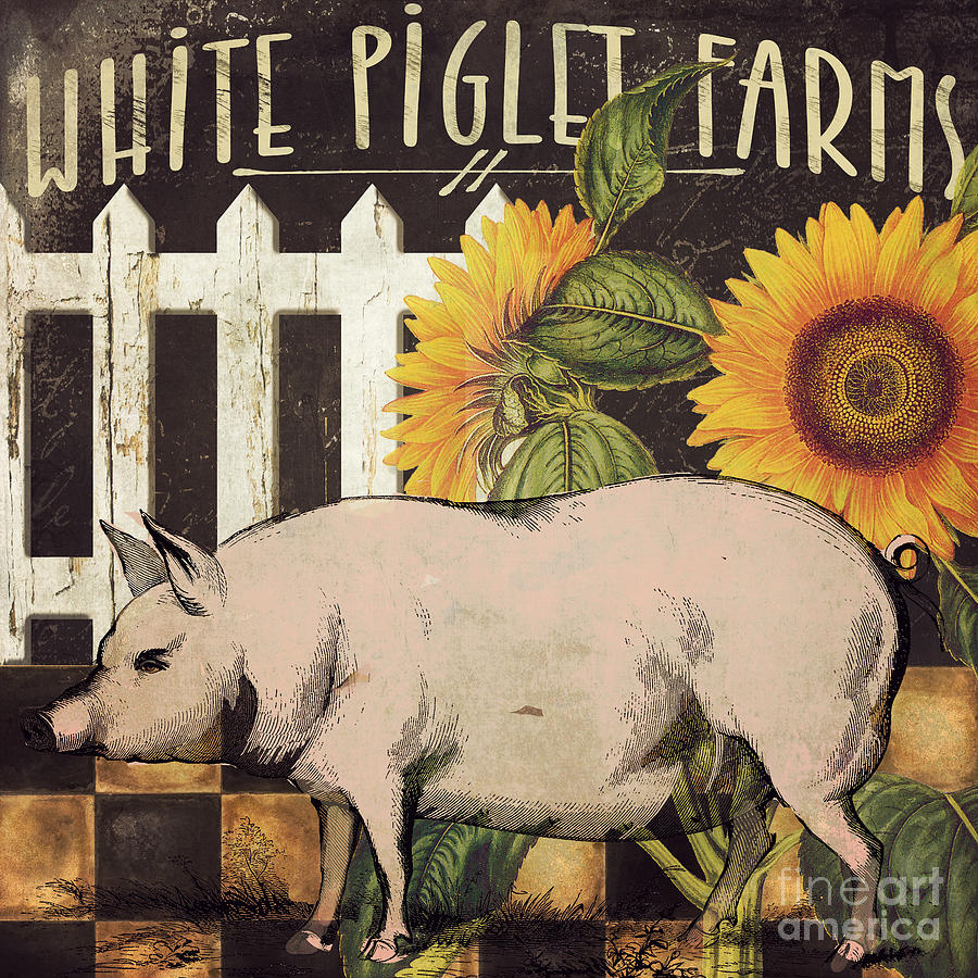 White Piglet Farms Painting