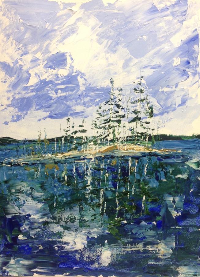 White Pine Island Painting by Desmond Raymond