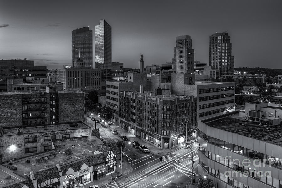 White Plains Skyline at Twilight II Photograph by Clarence Holmes