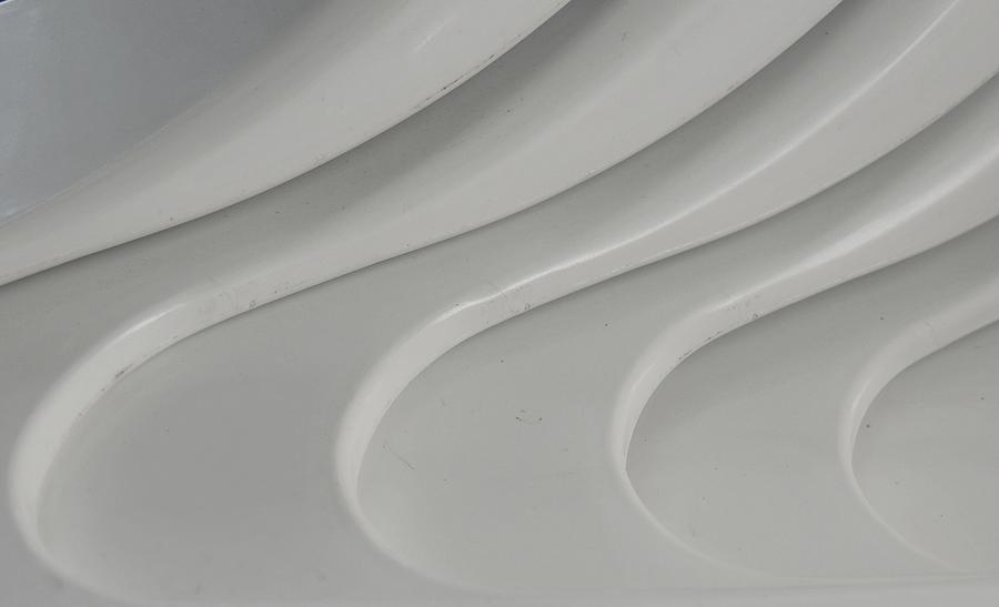 White Photograph - White Plastic Abstract 3 by Denise Clark