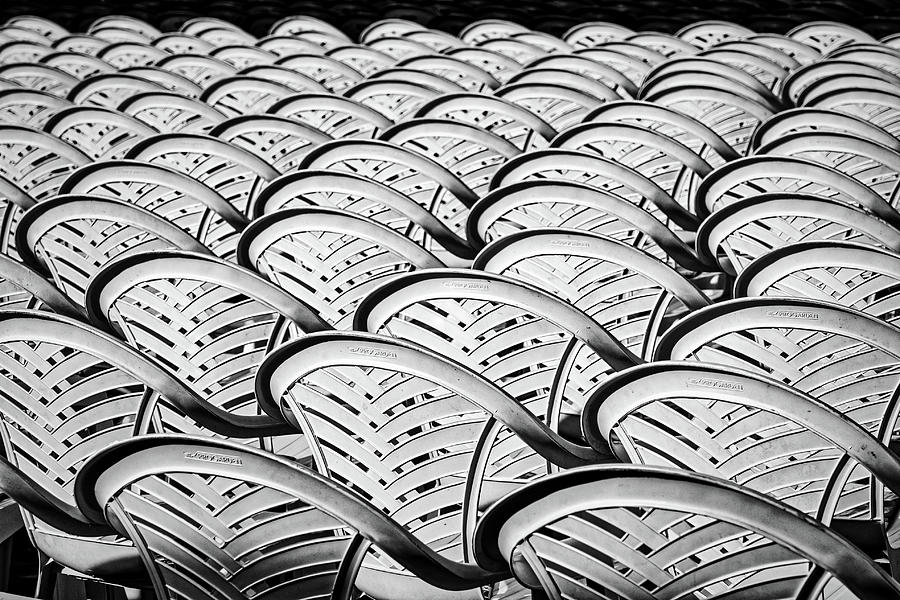 White Plastic Chairs Photograph by Stuart Litoff