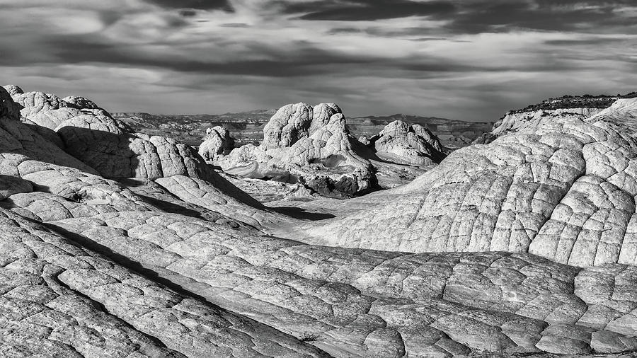 White Pocket Pano bw Photograph by Jerry Fornarotto