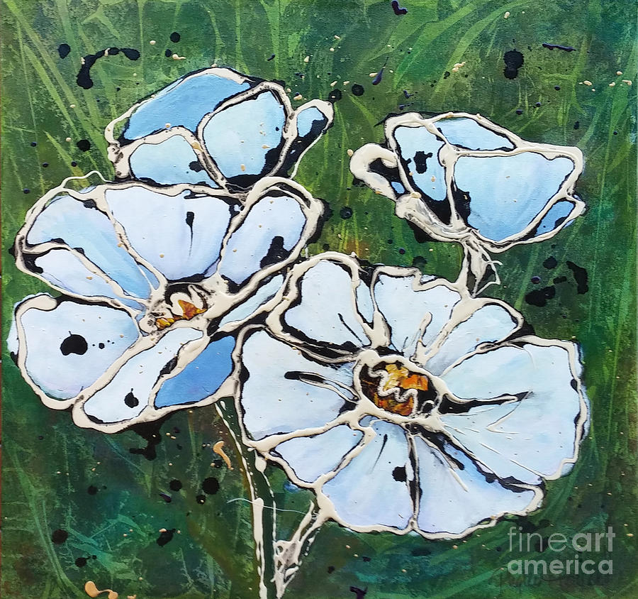 White Poppies Painting by Phyllis Howard