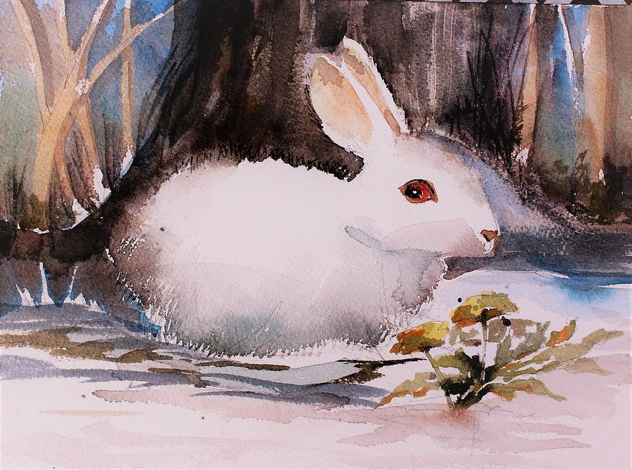 White Rabbit Painting by Mindy Newman