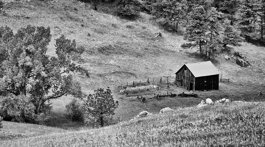 White Ranch in Black and White Photograph by Kevin Munro