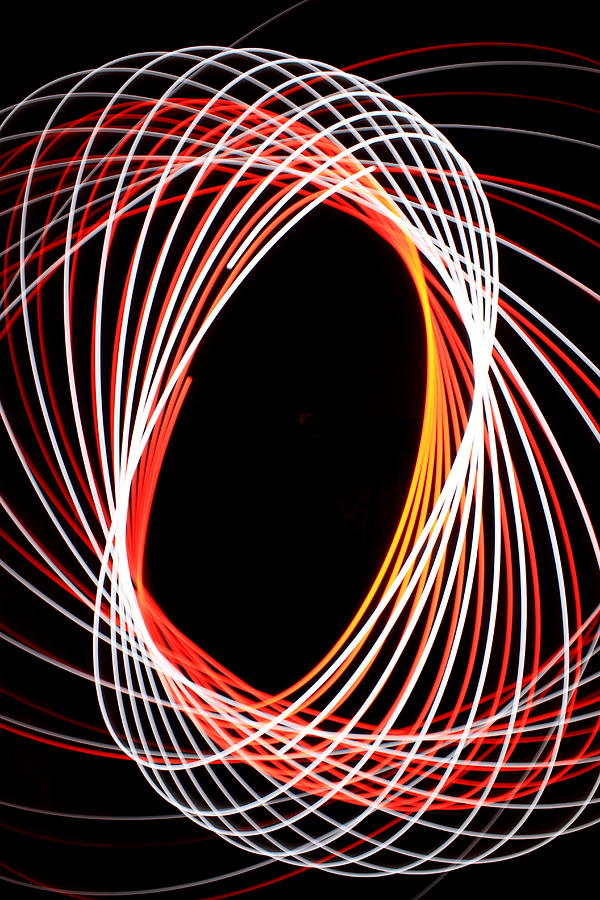 White, Red, and Orange Spirograph Photograph by Shannon Louder