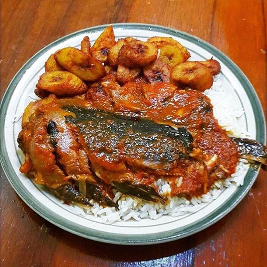 Catfish Photograph - White #rice With #catfish Stew And by African Foods