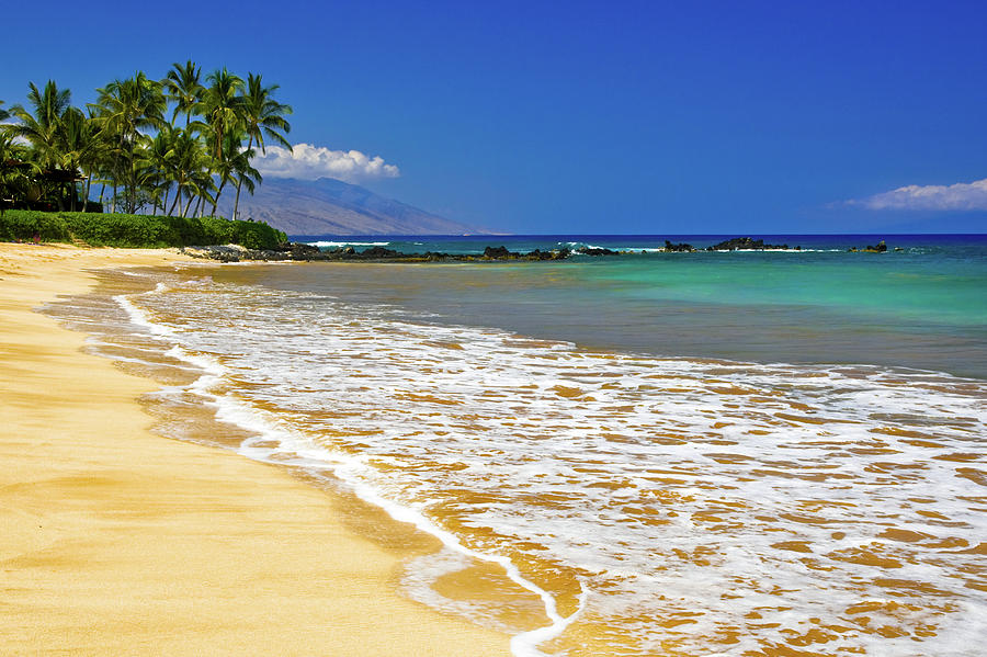 Paradise Photograph - White Rock - A beautiful beach in Makena by Nature Photographer