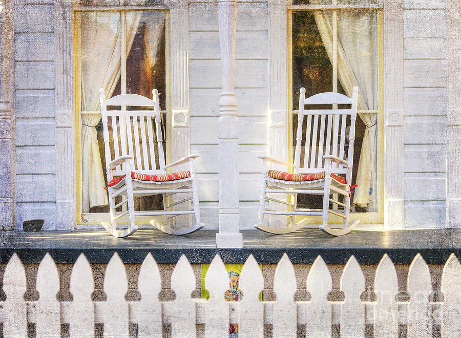 White Rockers on Porch Photograph by Craig J Satterlee