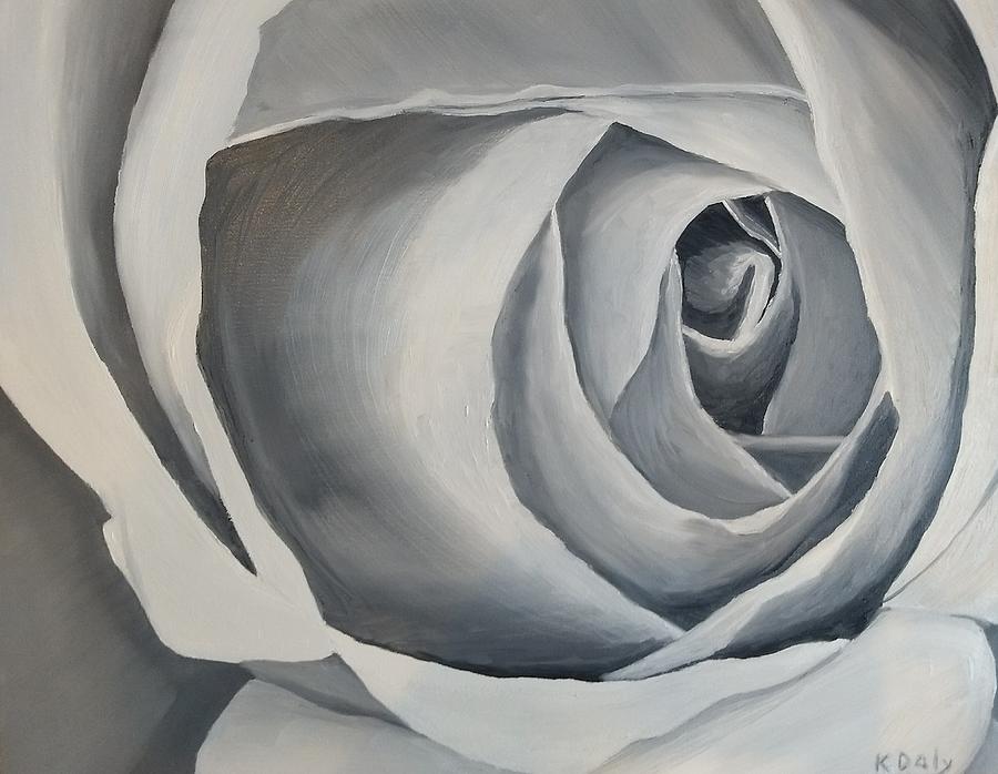 White Rose Painting by Kevin Daly