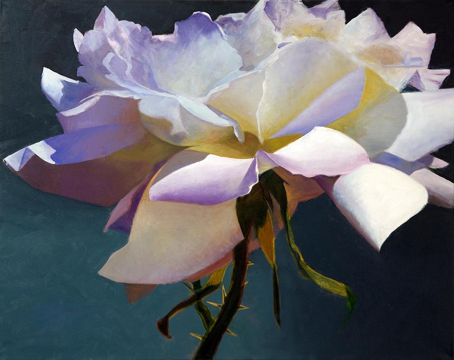 White Rose Of Eden Painting by Jessica Anne Thomas