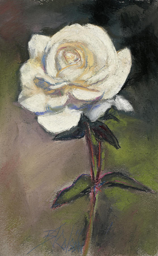 White Rose of Love Painting by Billie Colson