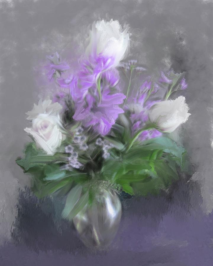 White Roses Painting by Deborah Schmidt - Fine Art America