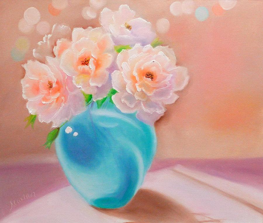Rose Painting - White Roses by Marina Wirtz
