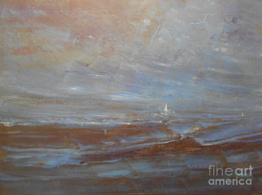 White Sail Painting by Jane See