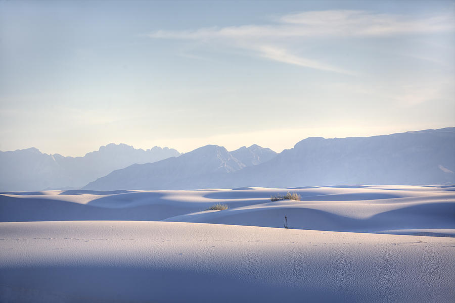 Desert Photograph - White Sands Blue Sky by Peter Tellone