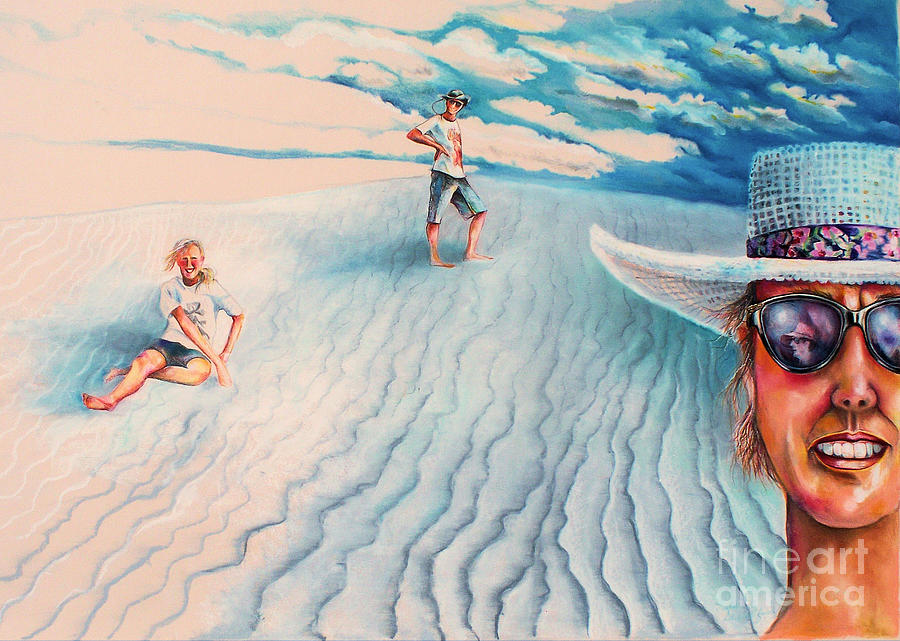 White Sands Family Painting by Linda Shackelford