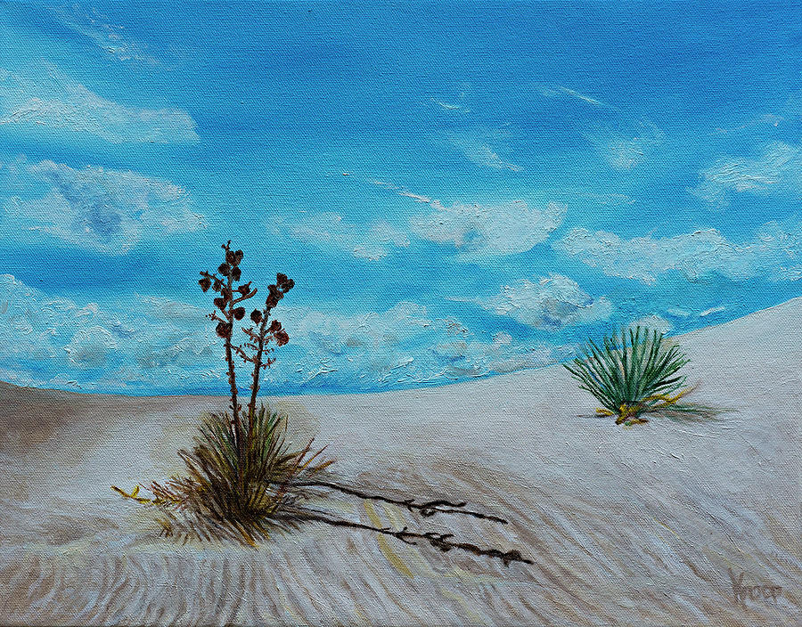 White Sands New Mexico Painting by Kathy Knopp