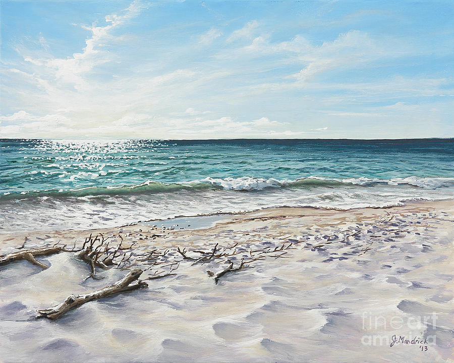 Seascape Painting - White Sands of Tiger Tail by Joe Mandrick