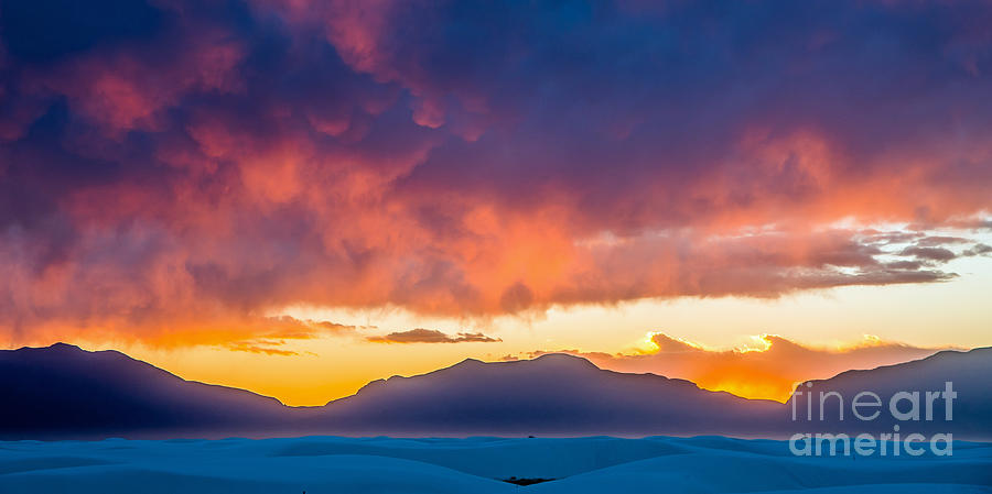 Sunset Photograph - White Sands Panorama by Stephen Whalen
