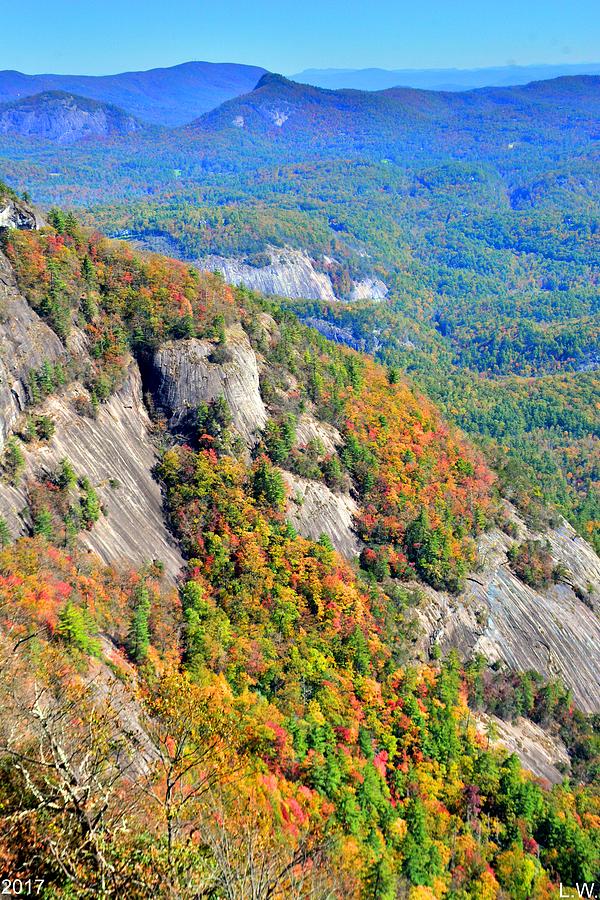 White Side Mountain Fools Rock In Autumn Vertical Photograph by Lisa Wooten