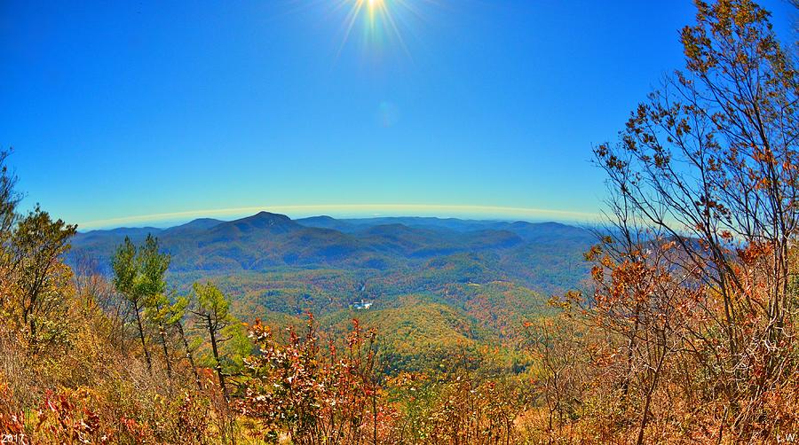White Side Mountain Nantahala National Forest In Autumn Photograph by Lisa Wooten