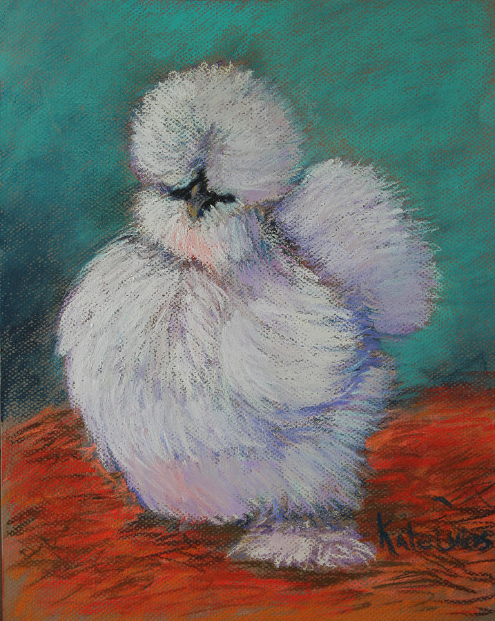 White Silkie Pullet by Kate Owens