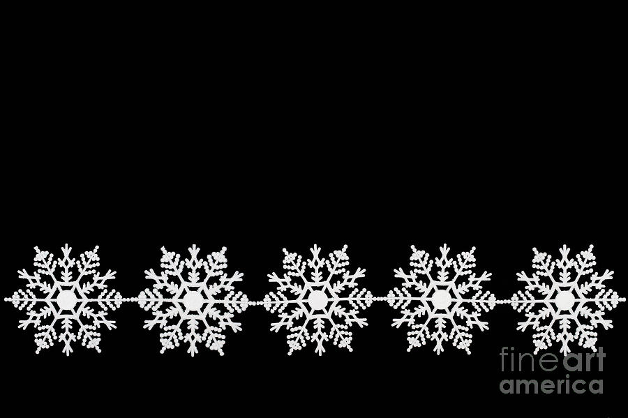White Snowflake Ornaments Photograph by Diane Macdonald