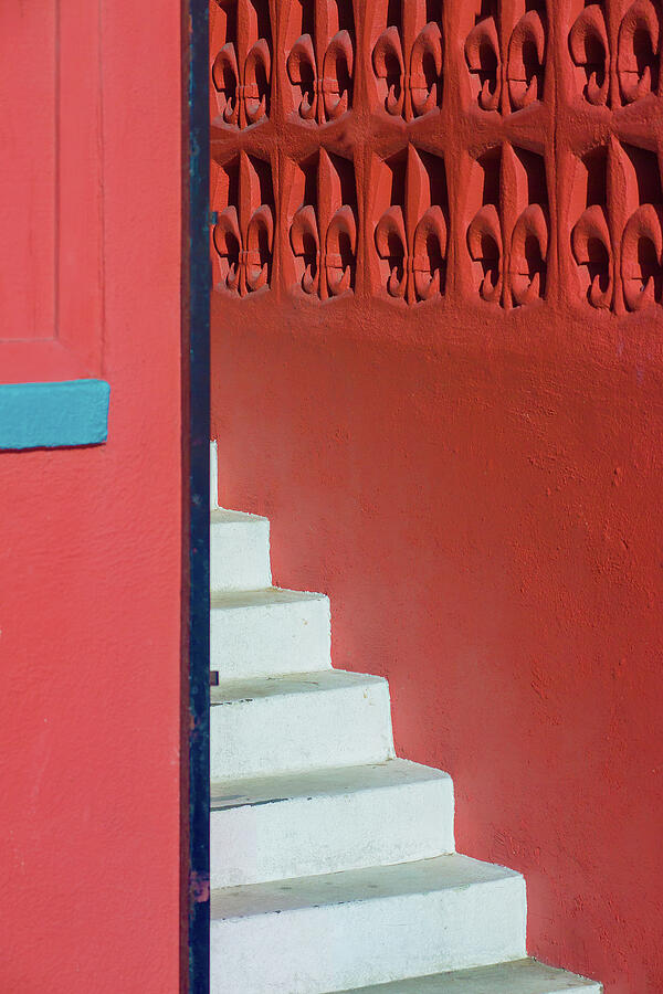 White Staircase Venice Beach California Photograph by David Smith