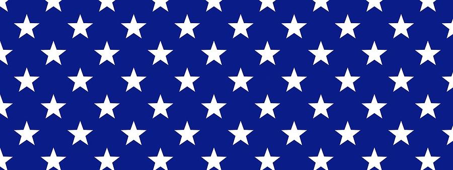 White stars on blue background Digital Art by Artpics - Fine Art America