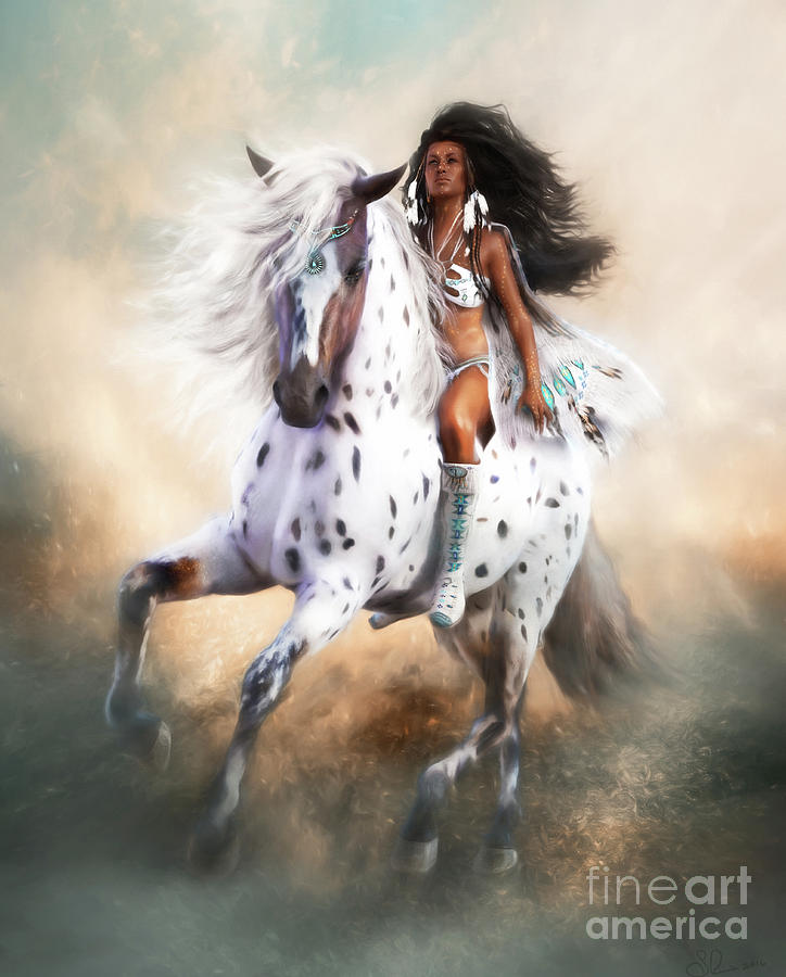 Horse Digital Art - White Storm by Shanina Conway