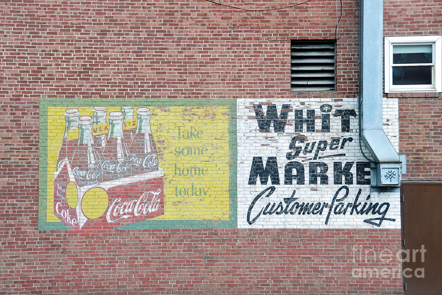 White Super Market Sign Photograph by Catherine Sherman