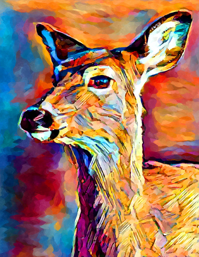 White-Tailed Deer Painting by Chris Butler