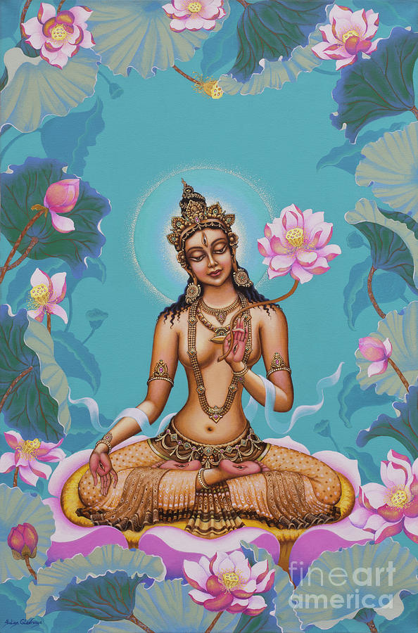 Buddha Painting - White Tara by Yuliya Glavnaya
