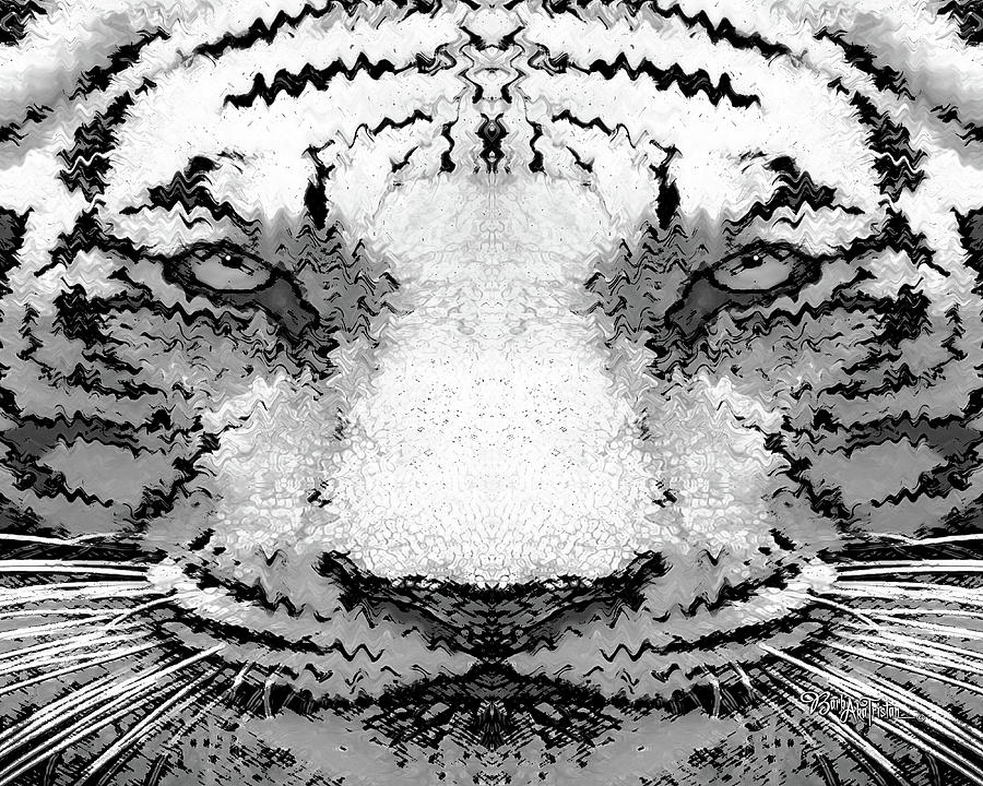 White Tiger #161 Digital Art by Barbara Tristan
