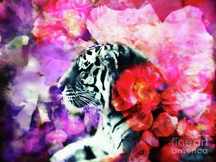 white-tiger-in-flowers-photograph-by-lisa-pfeiffer-fine-art-america