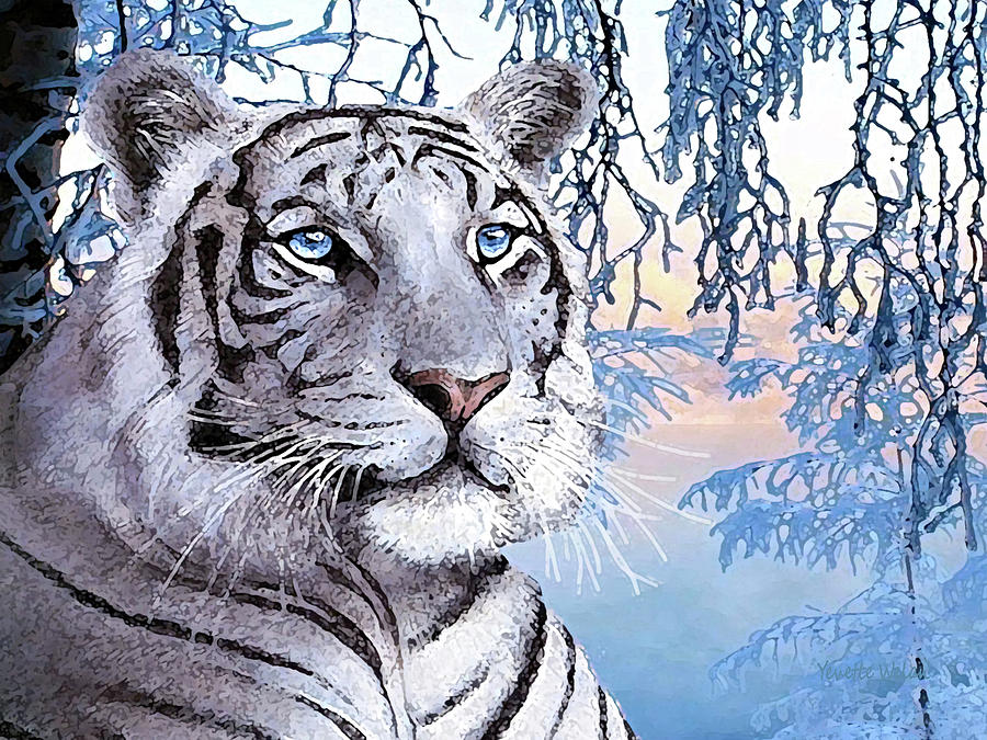 White Tiger Digital Art