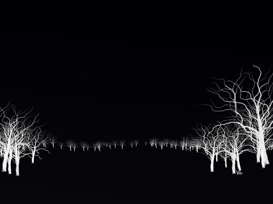 White Tree Digital Art by Victor Shelley