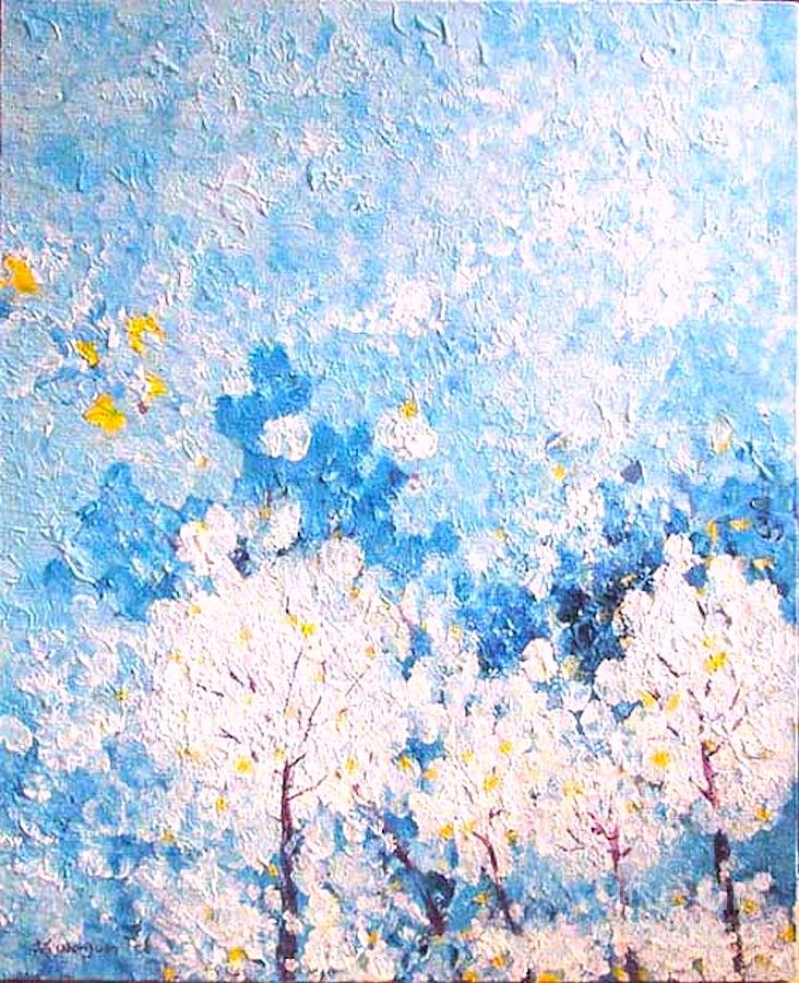 Summer white Painting by Wonju Hulse