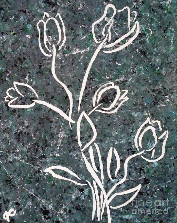White Tulips Painting by Jilian Cramb - AMothersFineArt