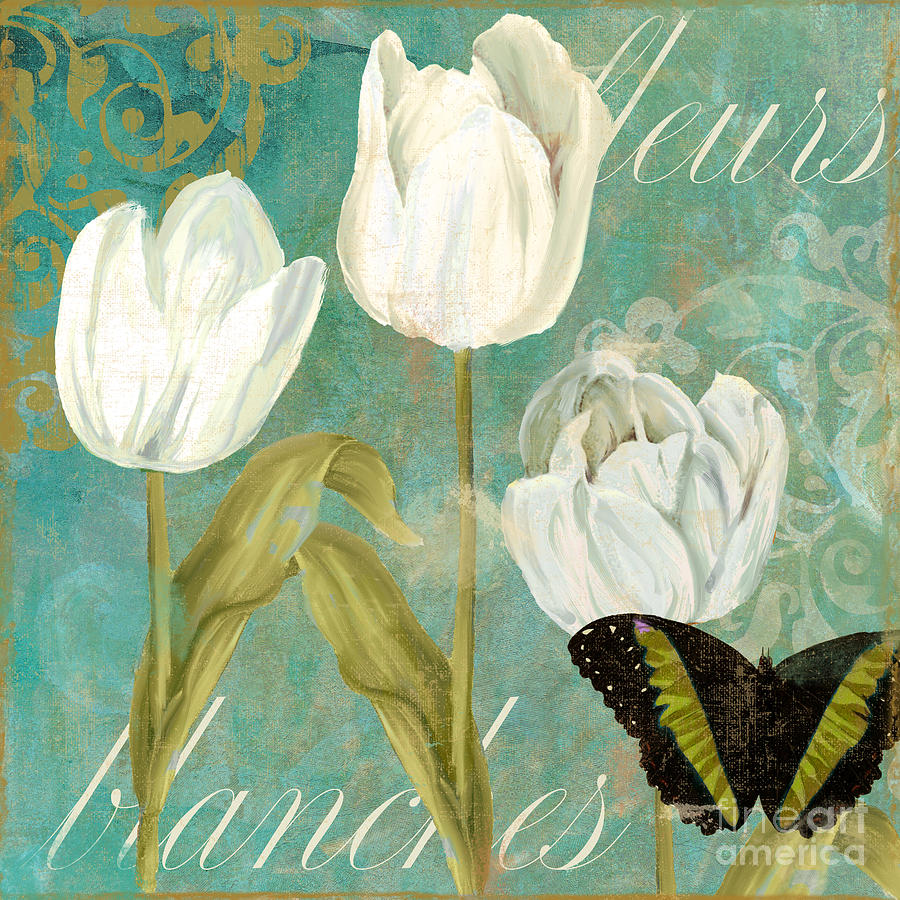 Paris Painting - White Tulips by Mindy Sommers