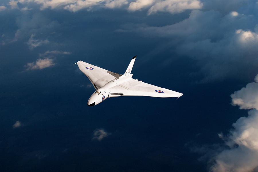 White Vulcan B1 at altitude Digital Art by Gary Eason